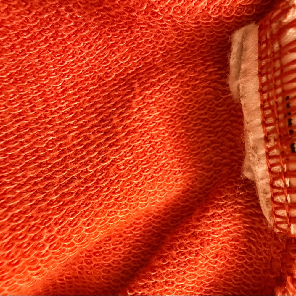 The North Face Cowl Neck Pullover Hoodie Coral Orange Kangaroo Pocket S/M - Picture 8 of 8